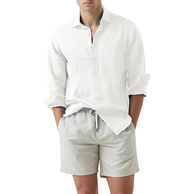 Camisa de Linho Masculina Social - Lorenzo Coastal