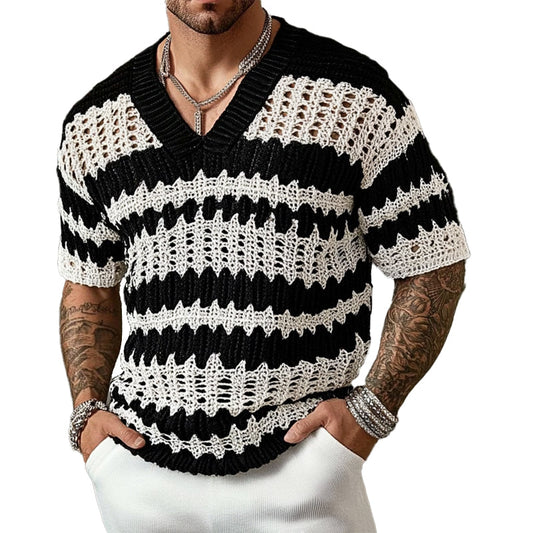 Portland Contrast V-Neck Knit