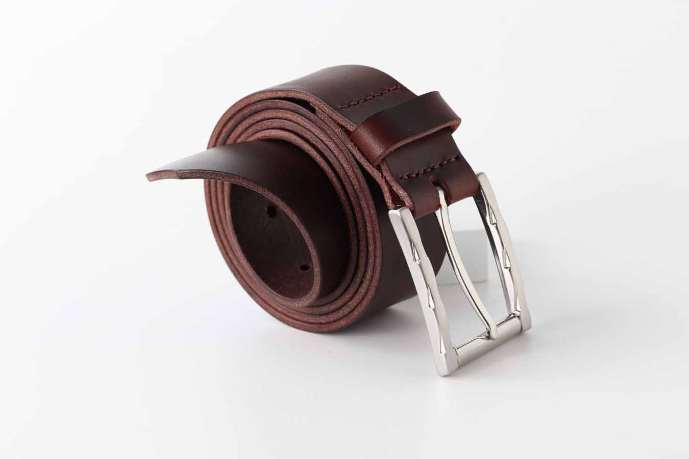 Men's Leather Belt / Tuscan - Chocolate