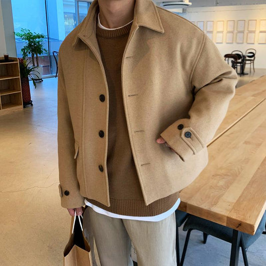 Khaki Woolen Coat Jacket