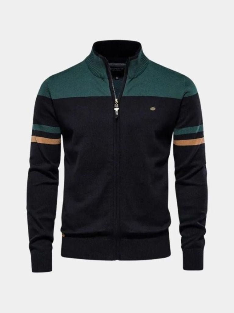 Cardigan Sweater Zipper Standing Collar Knitwear - Fayymont Co