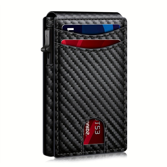 Men's RFID Blocking Bifold Wallet with Pop-up Card | FREE Surprise Gift