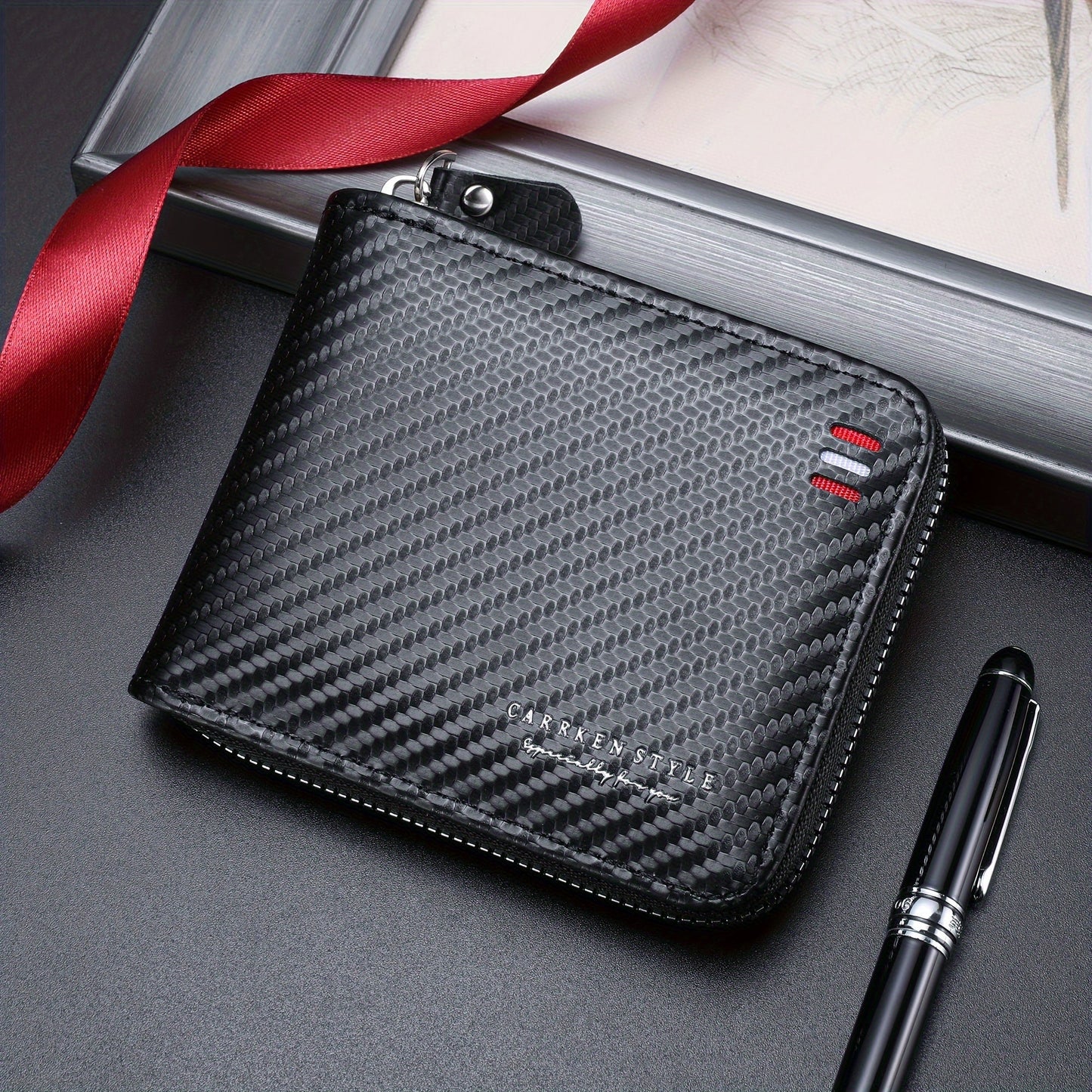 Carbon Fiber PU Leather Wallet – Sleek. Secure. Everyday-Ready