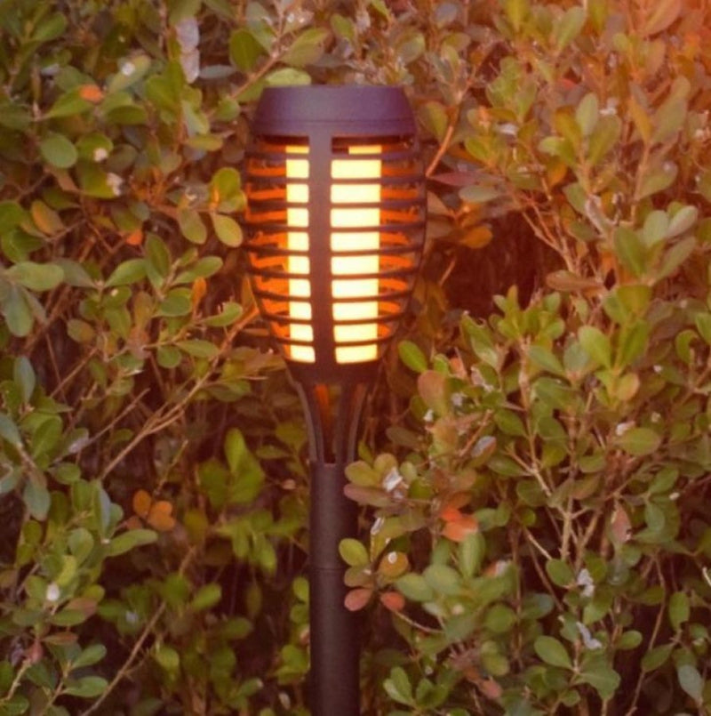 Luminária Holofote Para Jardim Torch Led com Painel Solar