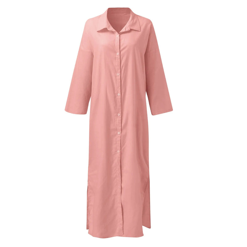 Vestido Chemise de Linho Isabelle Laurent