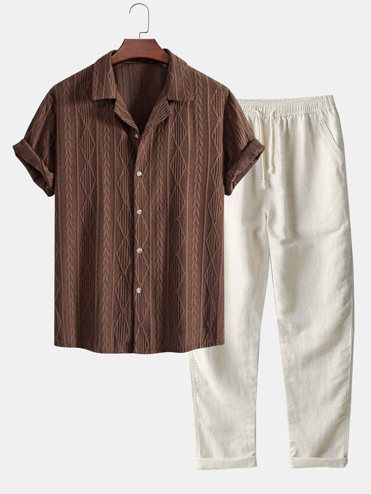 Cuban Shirt & Straight Leg Linen Pants