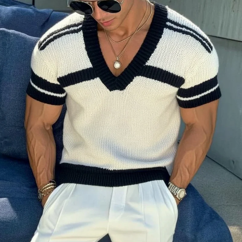 Harrow Jacquard V-Neck