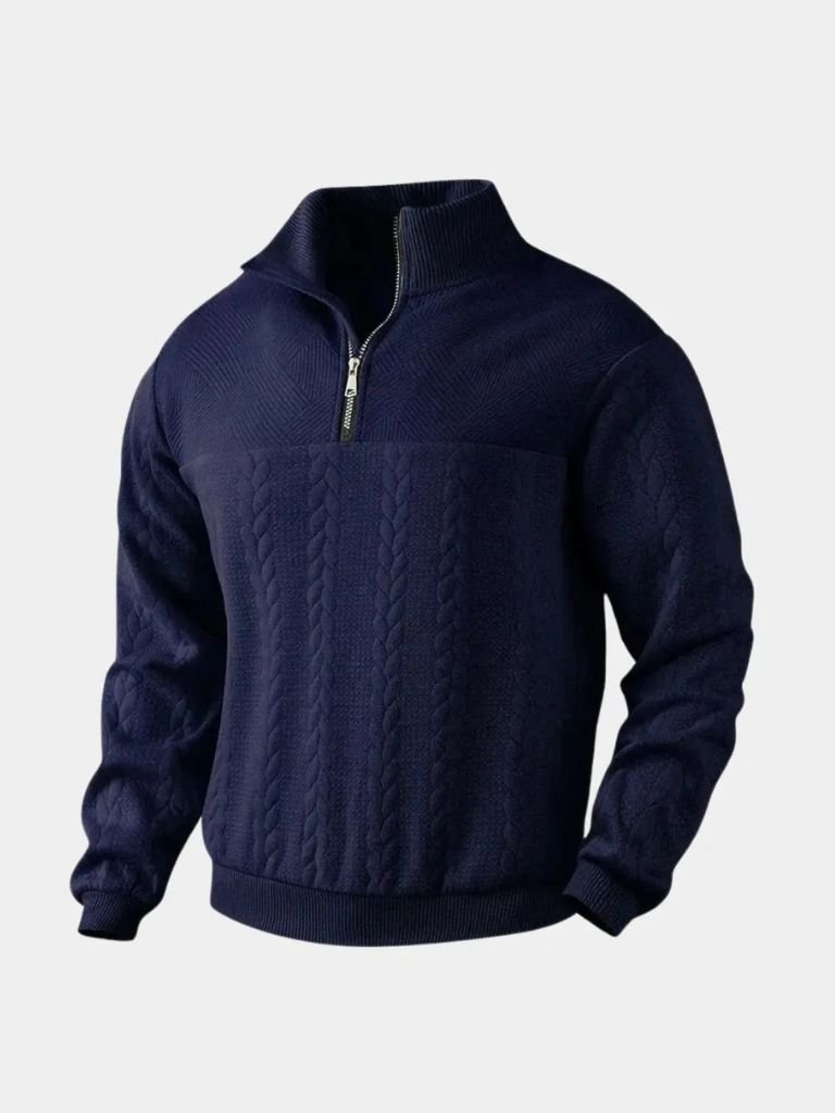 Essential Henley Quarter Zip Pullover - Fayymont Co
