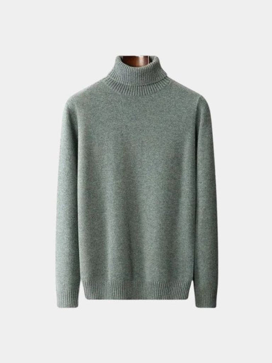 100% Merino Wool Turtleneck Sweater - Fayymont Co