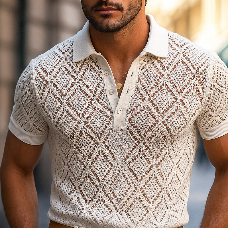 Clubroom Plaid Knit Polo