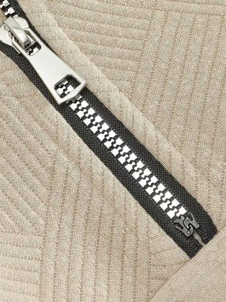 Essential Henley Quarter Zip Pullover - Fayymont Co