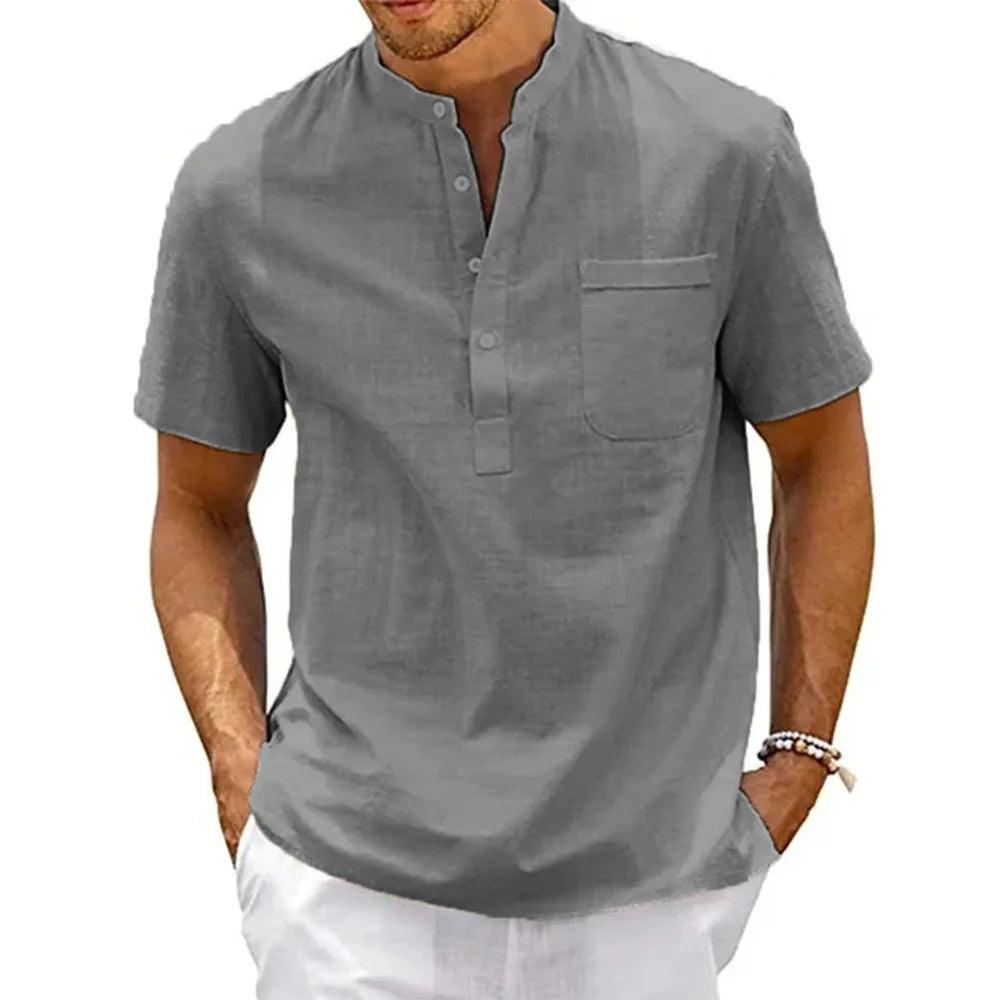 Henley Heritage Cotton-Linen Shirt