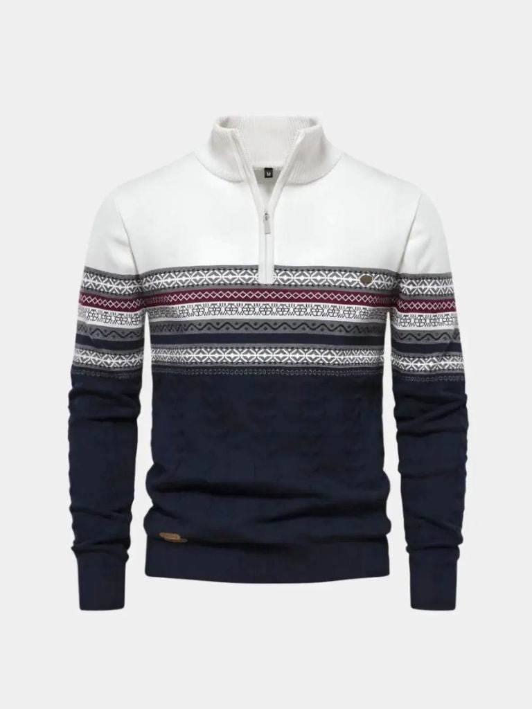 Half Zip Knit Pullover Sweater - Fayymont Co