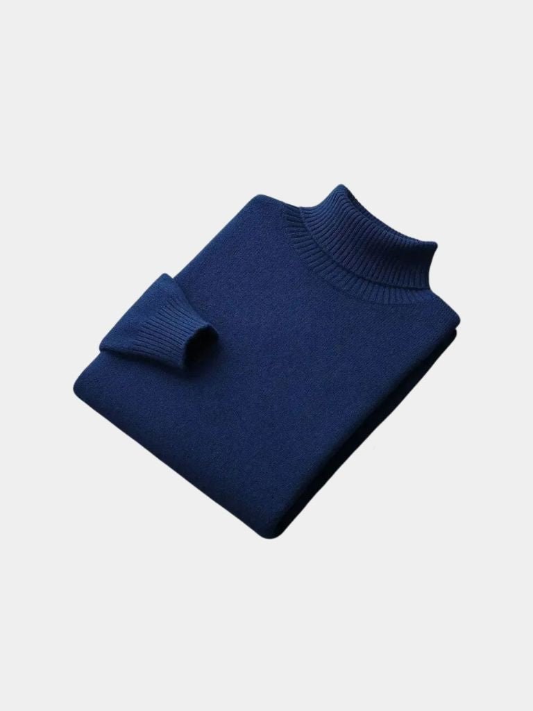 100% Merino Wool Turtleneck Sweater - Fayymont Co