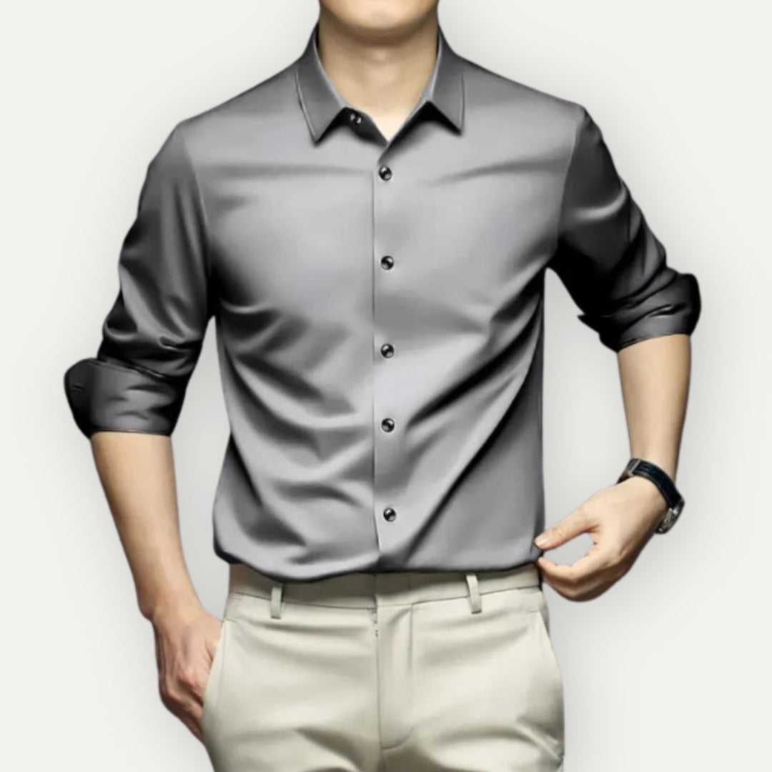 Wrinkle-Resistant Poplin Shirt — Long Sleeve