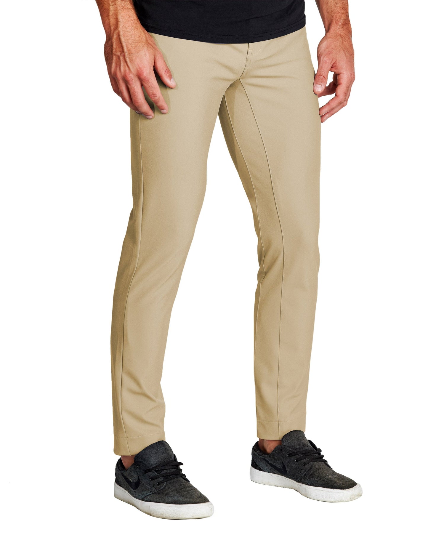 Athletic Fit Stretch Tech Chino - Mid Khaki