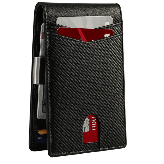 Luxury Men's Carbon Fiber RFID Wallet - Slim, Small, and Stylish Cash Holder