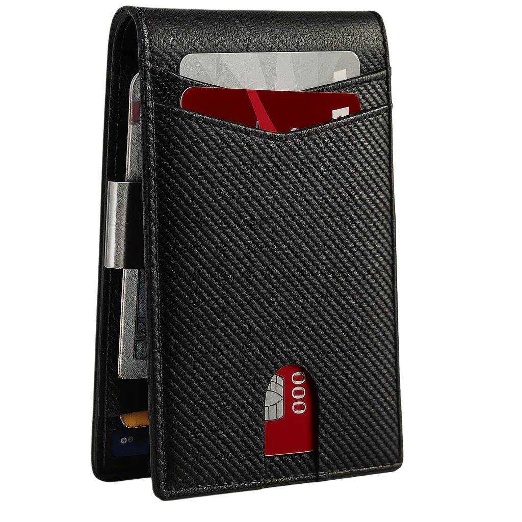 Luxury Men's Carbon Fiber RFID Wallet - Slim, Small, and Stylish Cash Holder
