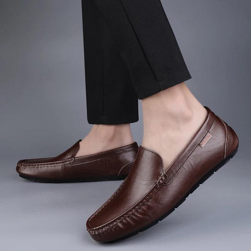 Vittorio Men's Italian Leather Loafers | Luxury Slip-On Moccasins