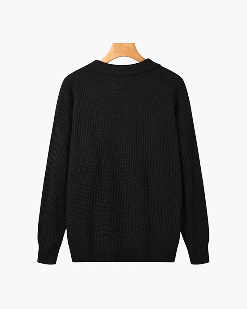 Cotton Zipped Sweater - Fayymont Co