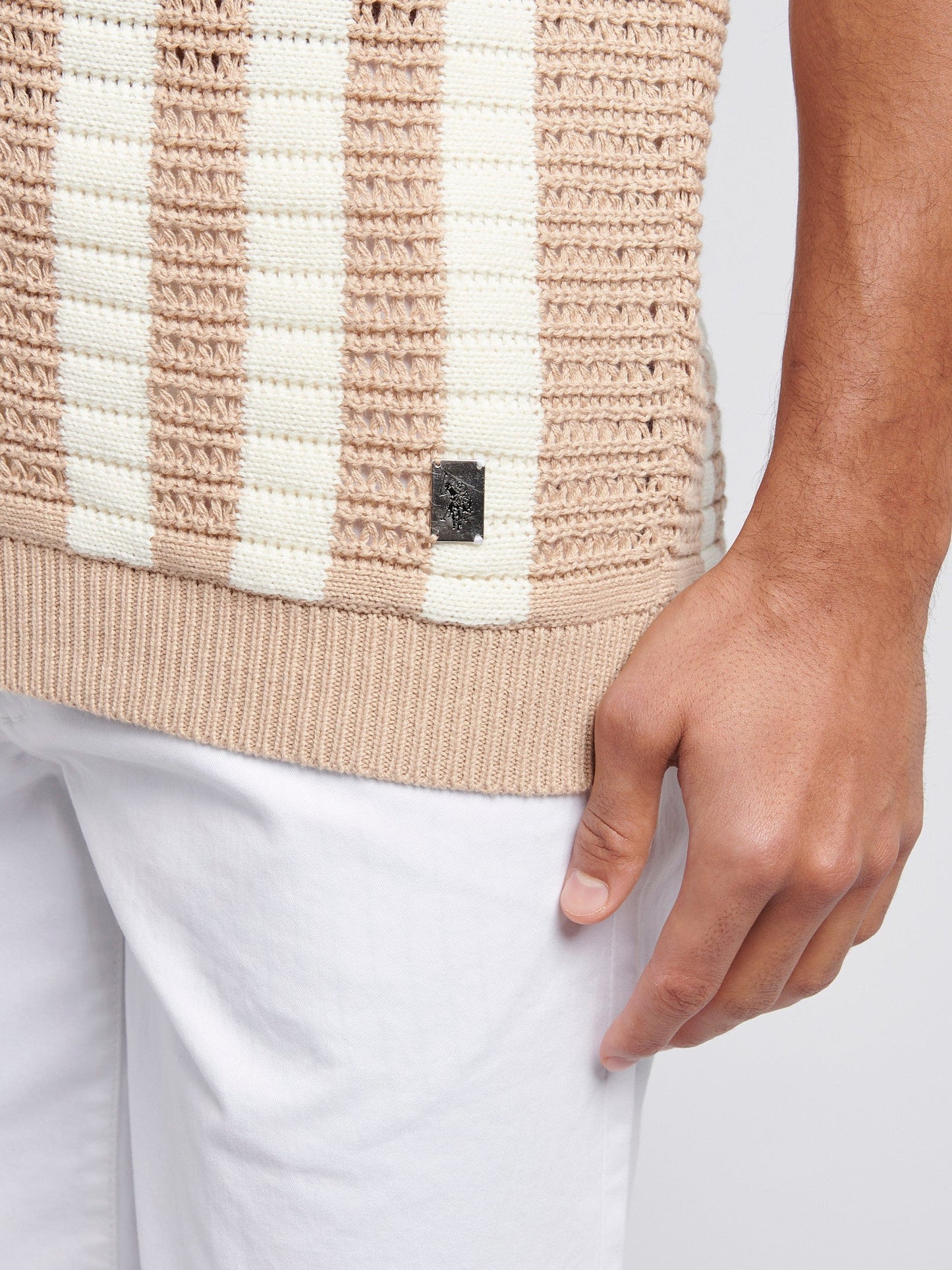 Open-Knit Polo — Doeskin