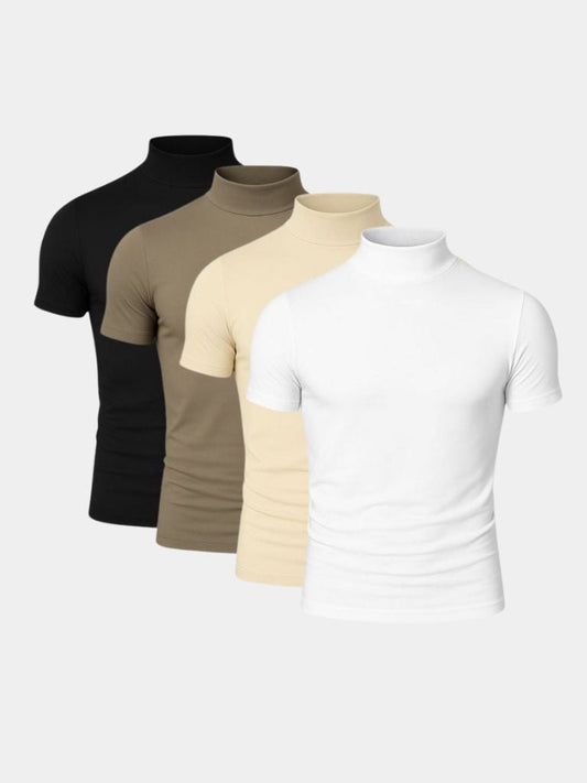 Solid Casual Turtle Neck T-Shirt - Fayymont Co