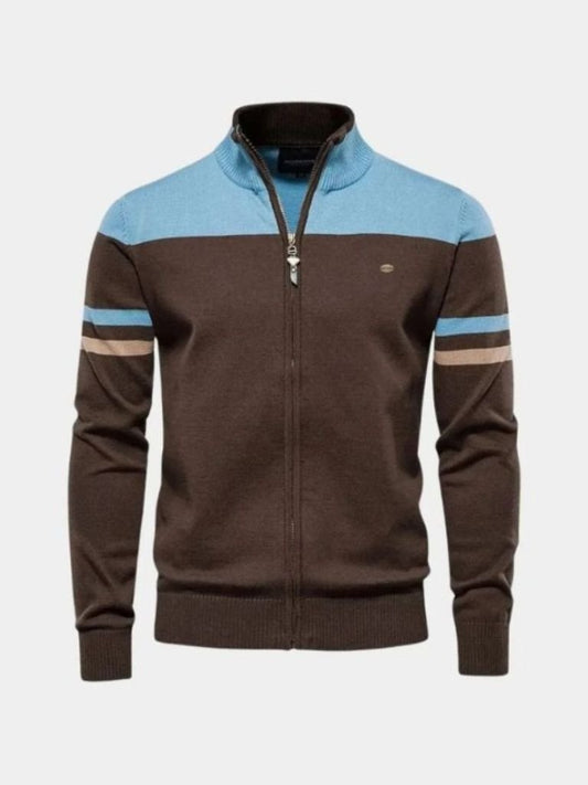 Cardigan Sweater Zipper Standing Collar Knitwear - Fayymont Co