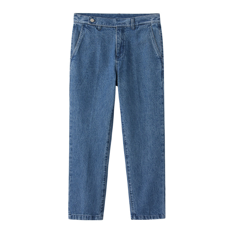 Single Pleated Denim Jeans