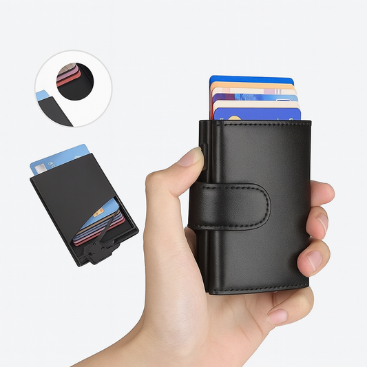 RFID blocking minimalist wallet for men