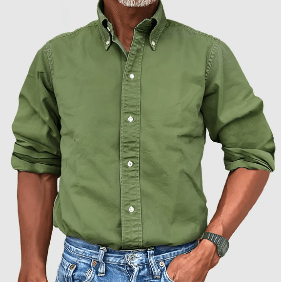 Men's Long-Sleeved Shirt Cotton