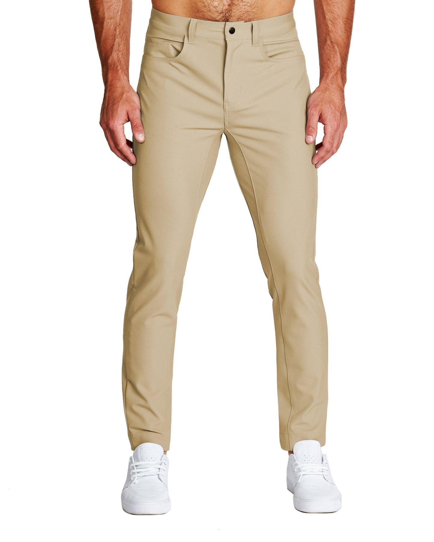 Athletic Fit Stretch Tech Chino - Mid Khaki