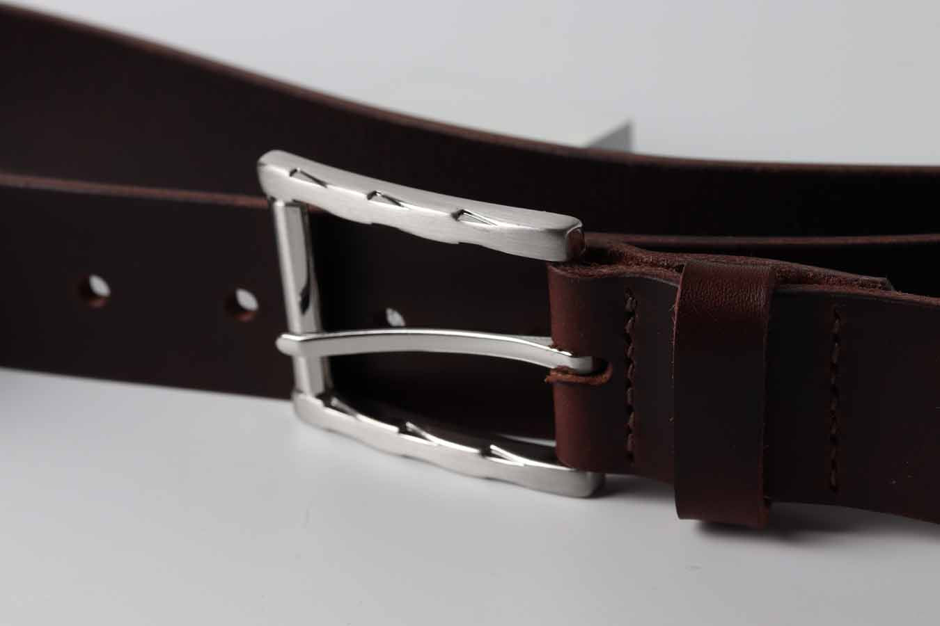 Men's Leather Belt / Tuscan - Chocolate