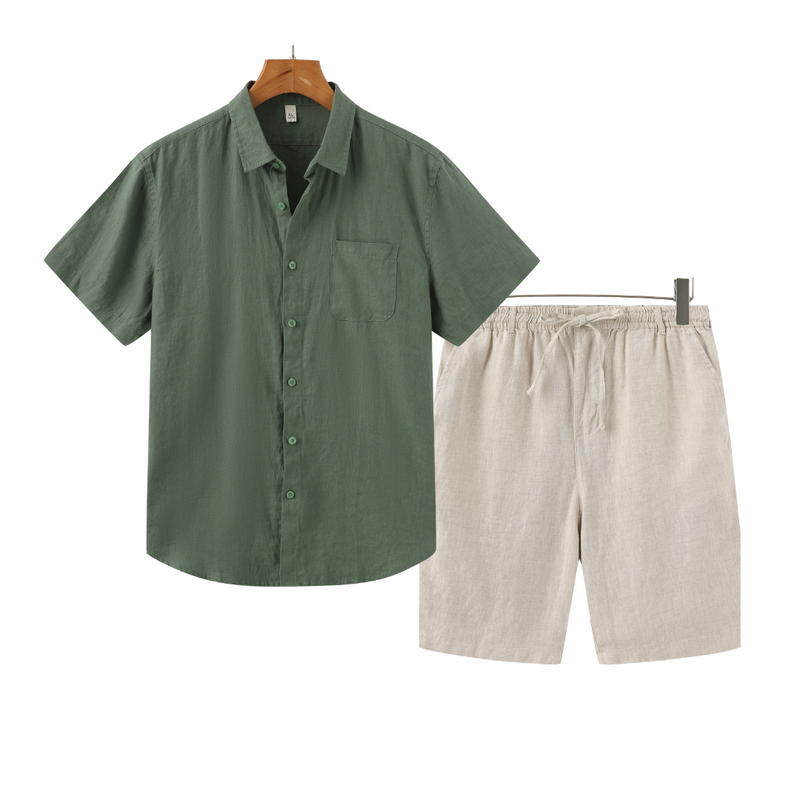 Conjunto de Linho Verazzio | Short e Camisa