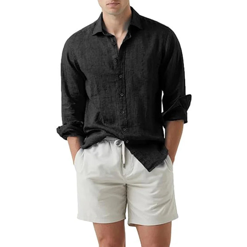 Camisa de Linho Masculina Social - Lorenzo Coastal