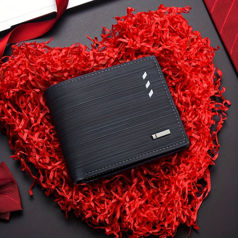 Compact Black PU Leather Men’s Wallet