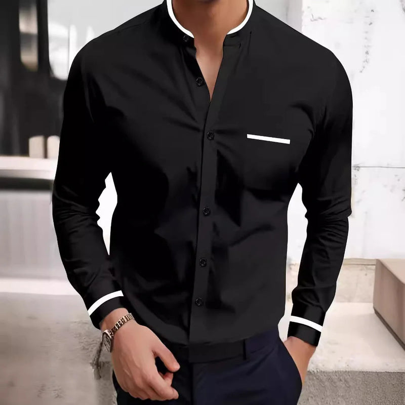 Camisa Masculina Social Longa Crown Slim