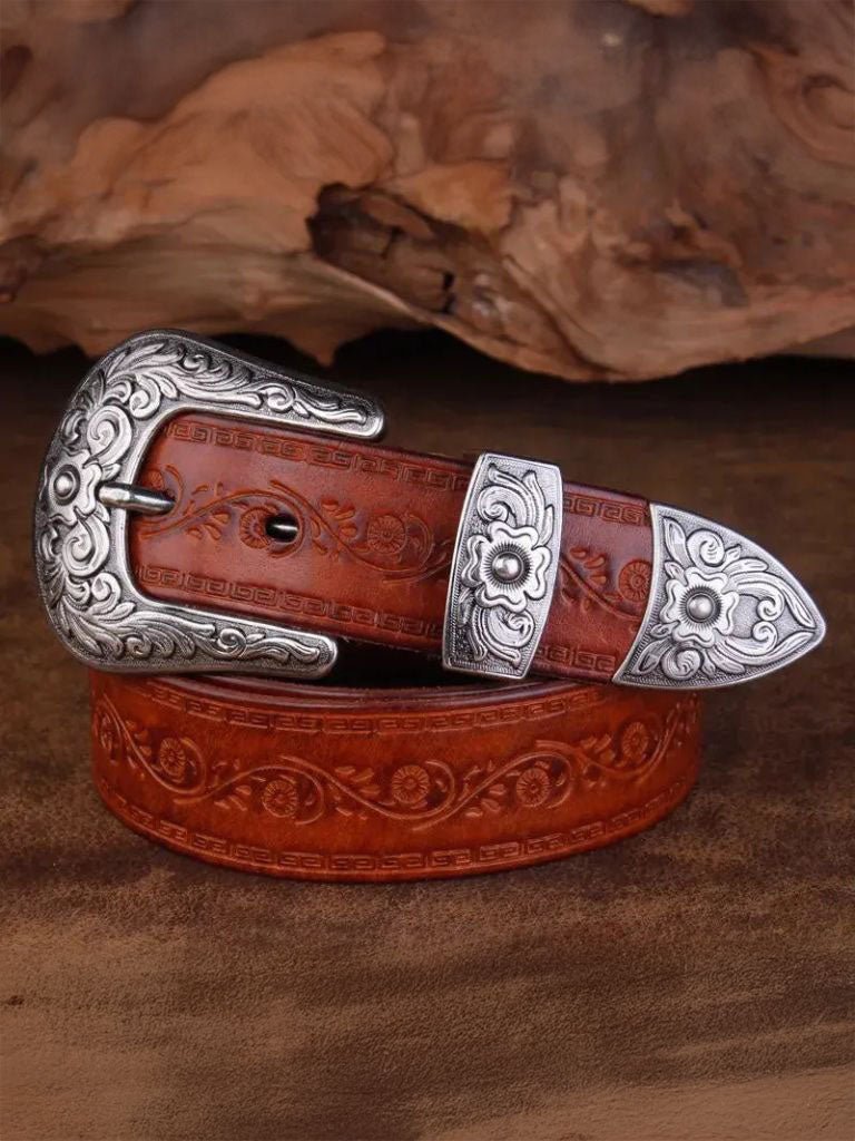Elegant Western Leather Belt - Fayymont Co