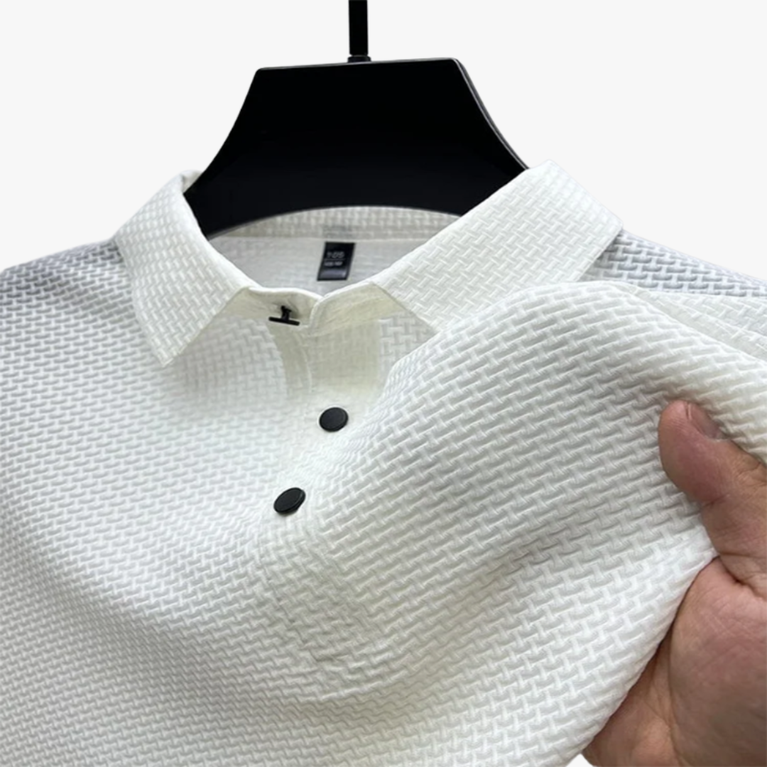 Four-Season Waffle Knit Polo