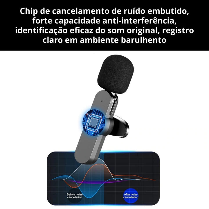 MICROFONE PROFISSIONAL DE LAPELA SEM FIO SPEAKER™ - Pasaler